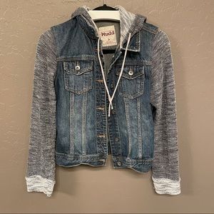 jean jacket with hood